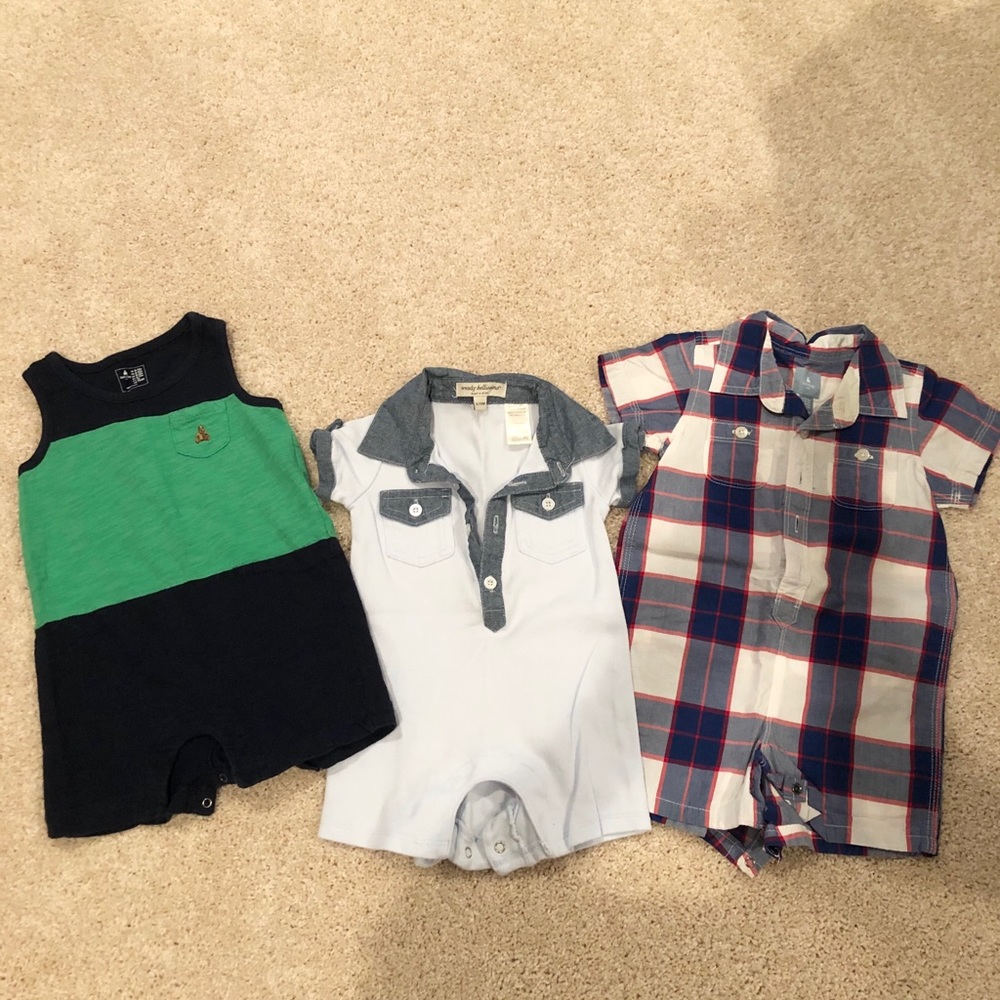 Boys 6-9 mo rompers